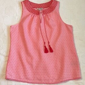 Boden Pink Linen Tank
